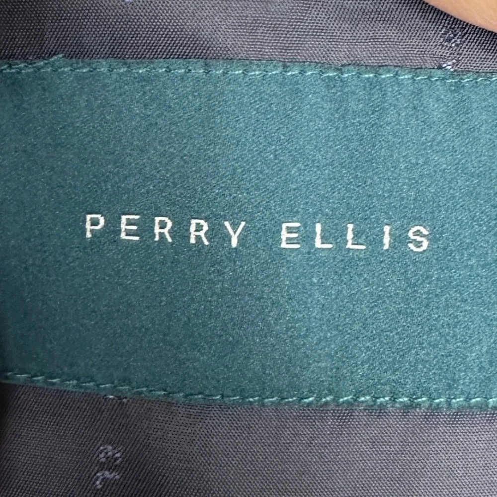 NEW Perry Ellis Blazer Mens 46R Slim Fit Dark Sapphire Suit Jacket Sport Coat